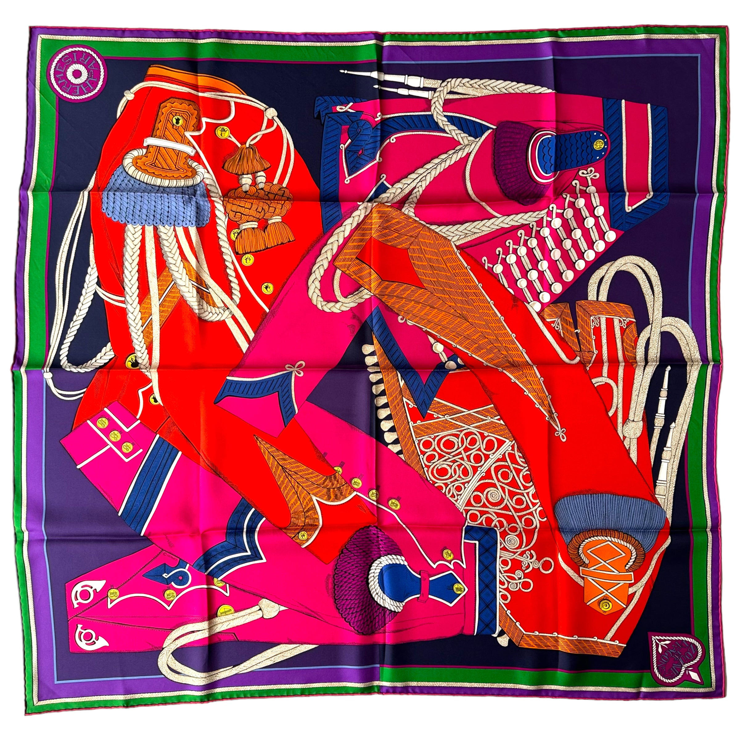 Zouaves and Dragons - Hermès Scarf 90 cm