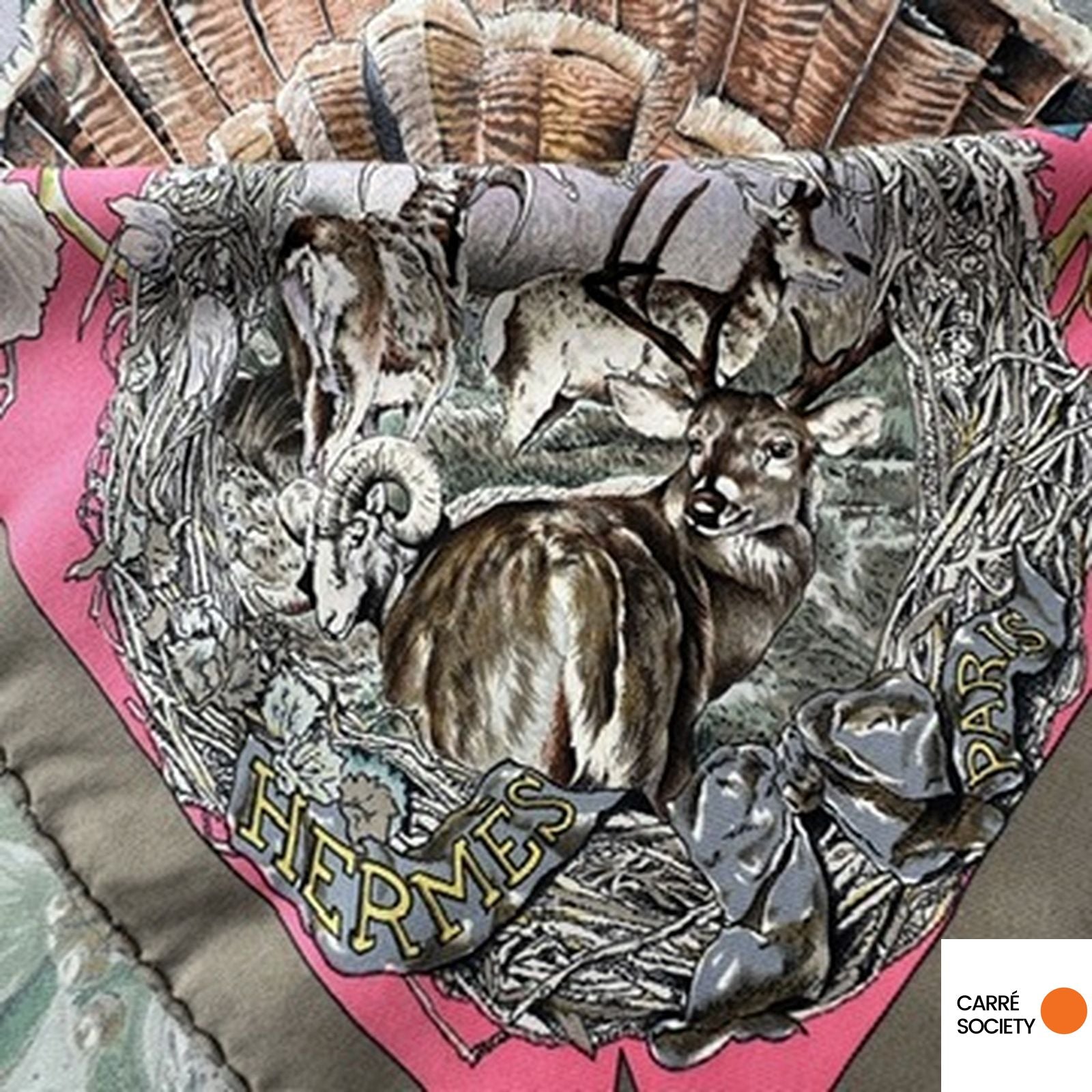 Hermès scarf 90 cm – Fauna and Flora of Texas – Kermit Oliver (1987)