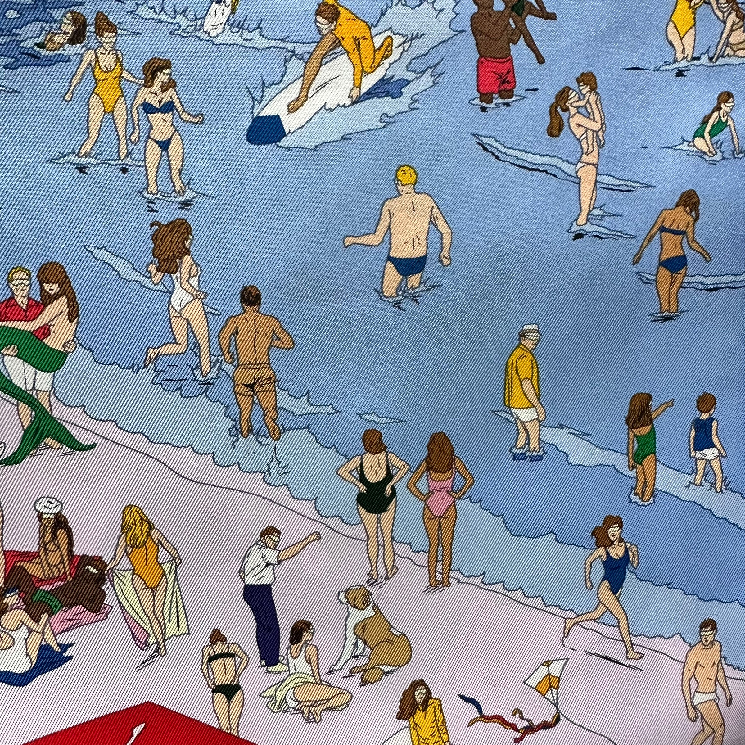 On the beach - HERMES SCARF 90 cm